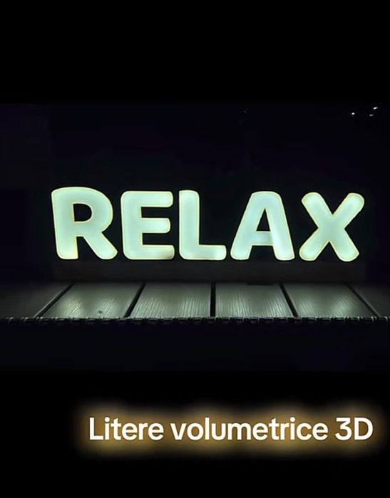 Logo litere 3d luminate