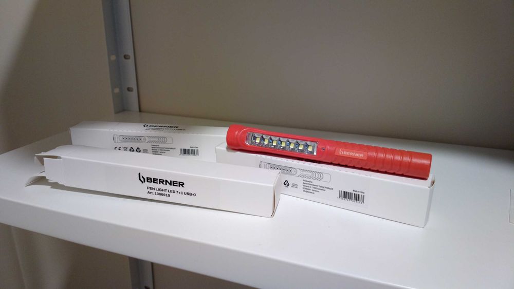 Нова "LED инспекционна лампа BERNER PEN 7+1 USB-C"