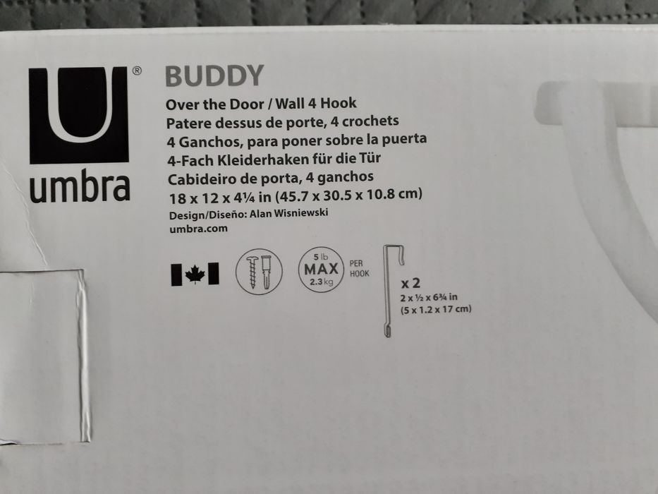 Закачалка над врата / стенна, UMBRA BUDDY 4