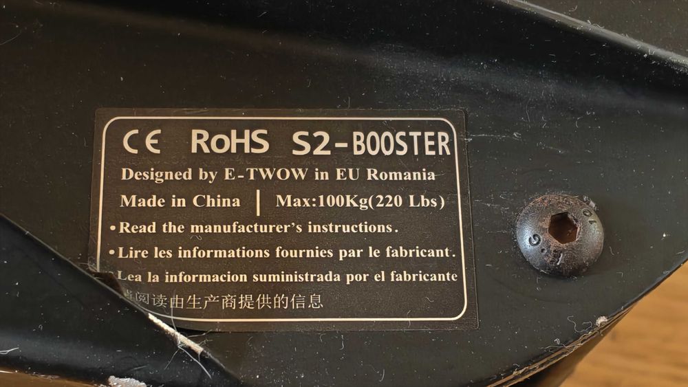 Trotineta eTwow Booster neagră, în stare foarte bună, sistem KERS!