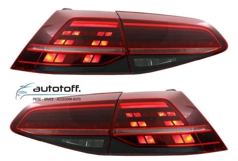 Difuzor bara spate si Stopuri LED VW Golf 7 Facelift (2017+) GTI Design