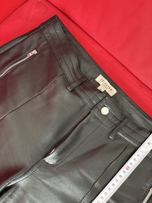 Pantaloni dama Selected 38 piele naturala