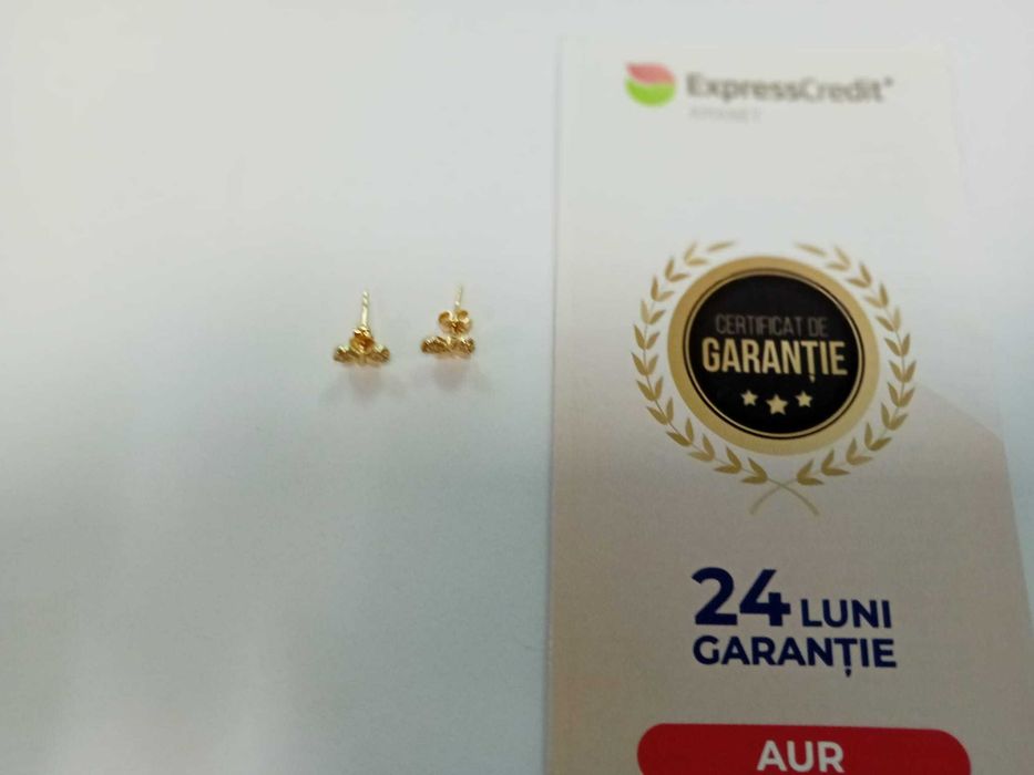 (Ag33) Cercei Aur 14K/Garantie 2 ani