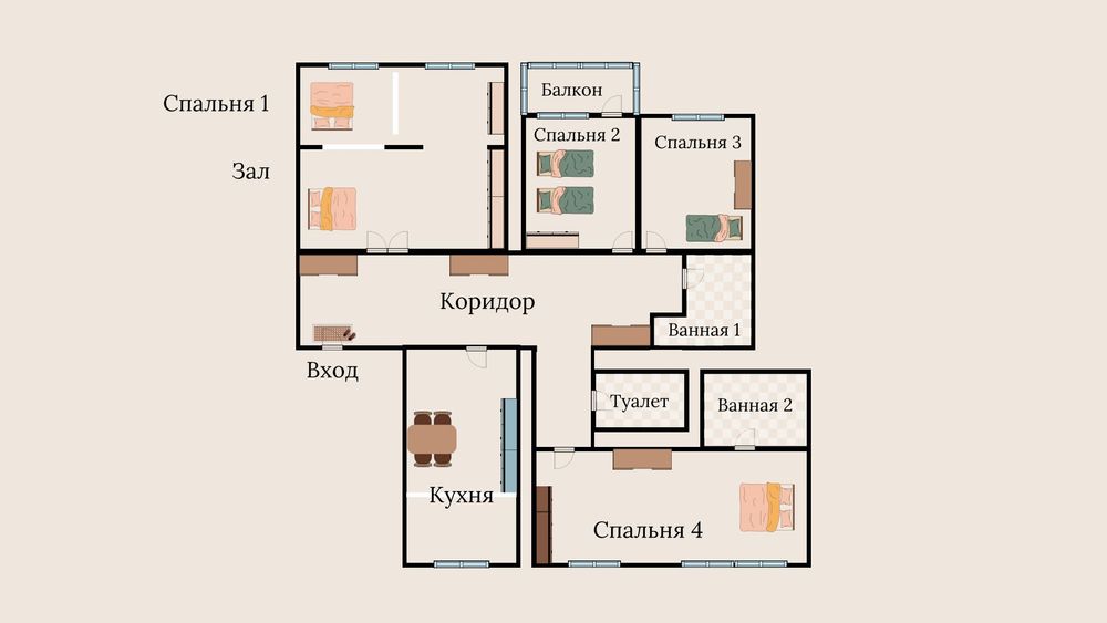 Сдается 5-ти комнатная банковская квартира. Мирабадский р-н. М Ойбека.