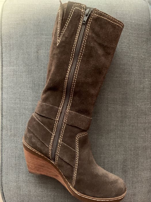 Cizme piele intoarsa Clarks
