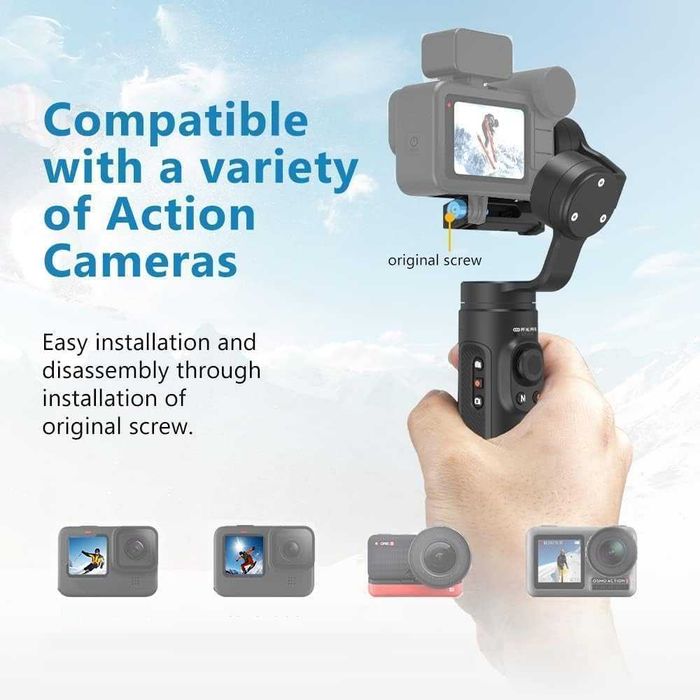 Stabilizator Gimbal INKEE Falcon Plus pentru cameră de acțiune GoPro