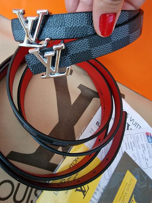 Curele inguste LV,super model, logo metalic argintiu
