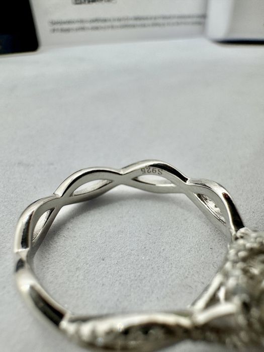 Сребърен пръстен с мойсанит (Диамант) 1 карат