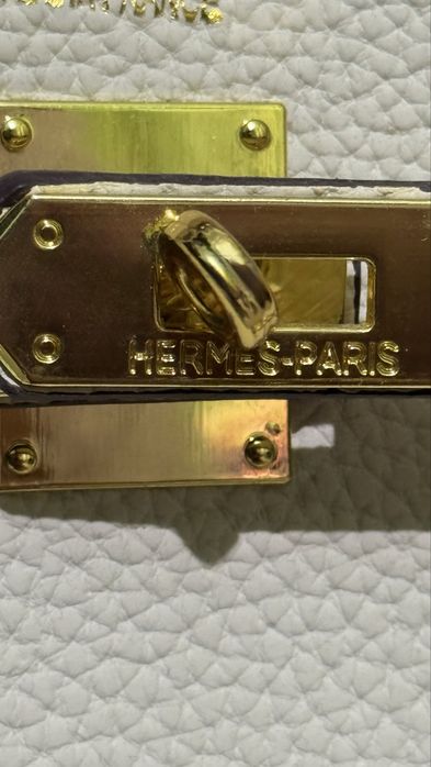 Сумка Hermes молочного цвета