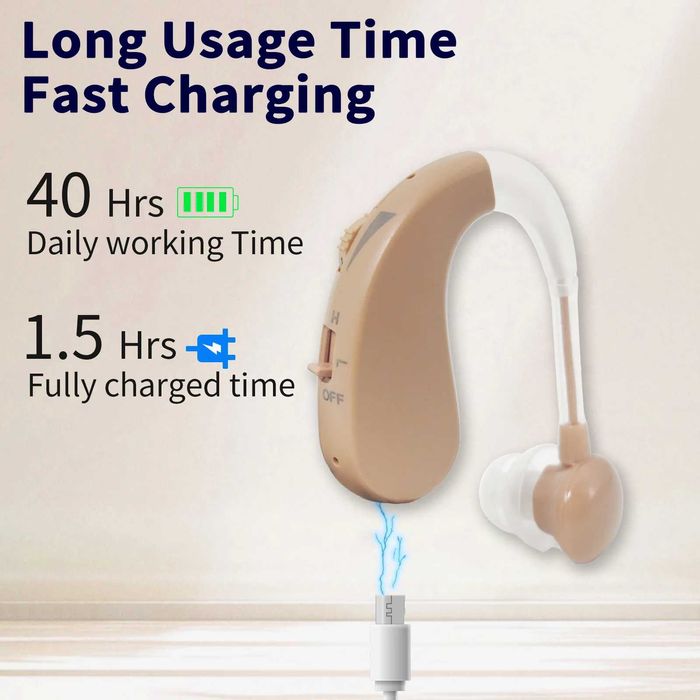 Set de Aparate Auditive Delmicure VHP-1204 Reîncărcabile - Aurii