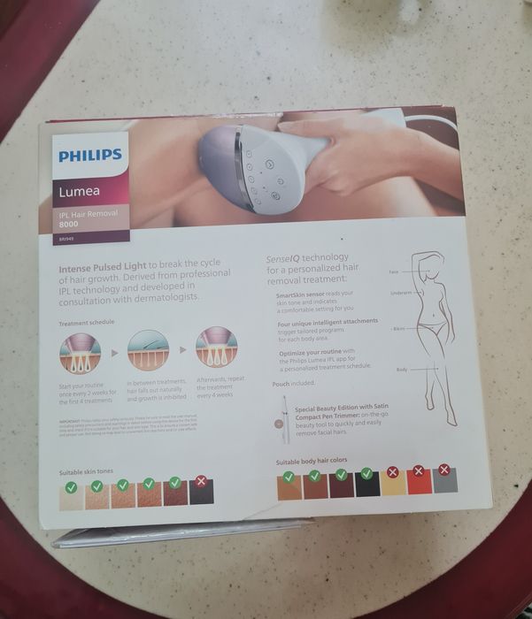 Vând aparat de epilat nou- Philips Lumea IPL Hair Removal 8000