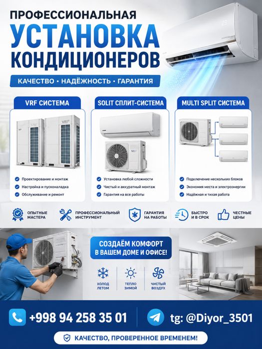 konditsiner urnatish split,vrf