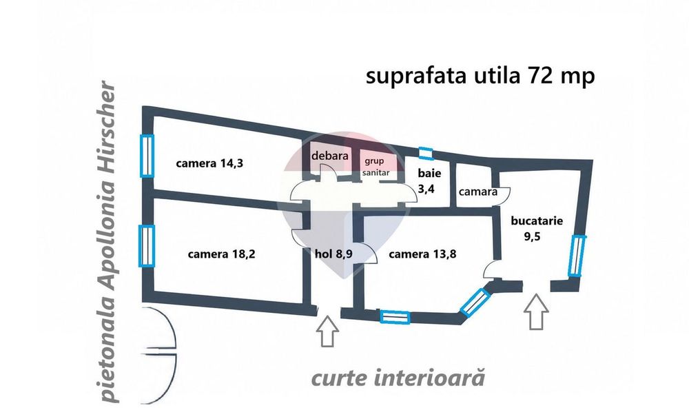 Vânzare apartament, Brașov, Centrul Istoric, Str. Apollonia Hirscher