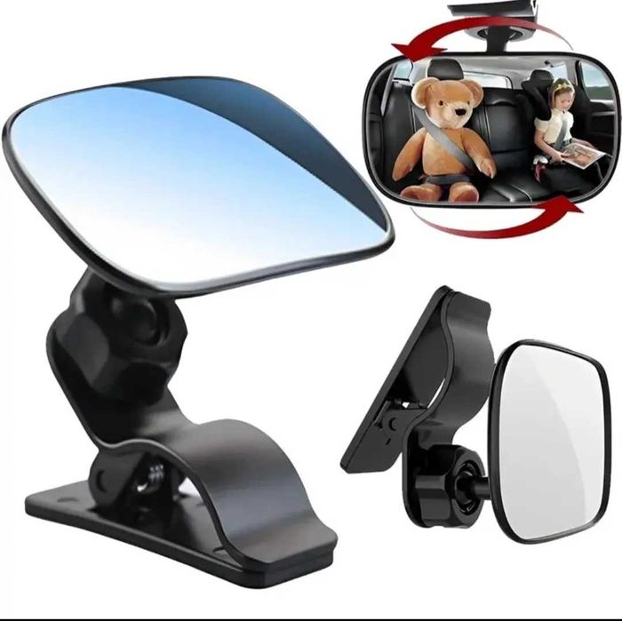 Огледало за обратно виждане 2в1 с широко зрително поле (задна седалка)