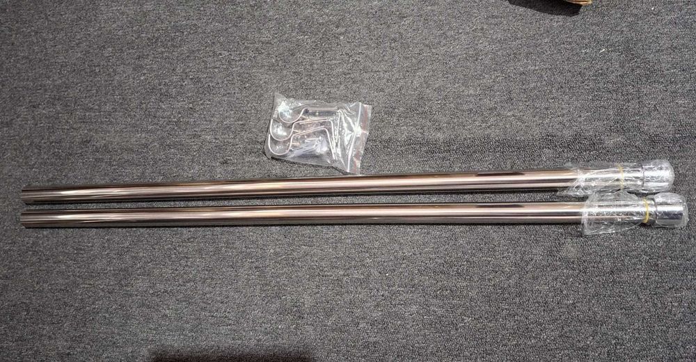 Galerie extensibila pentru perdea, 180-270 cm, argintiu