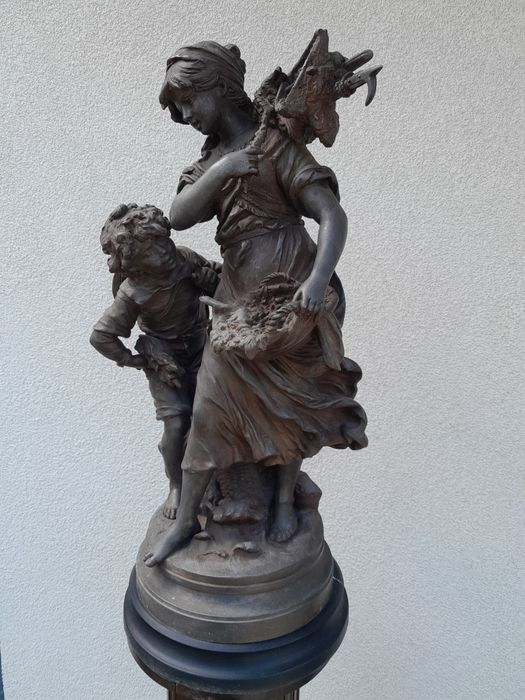 Statueta bronz Aug Moreau