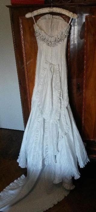 rochie mireasa sirena ivory cu pietre xs-34