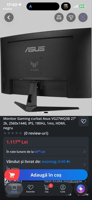 monitor gaming asus tuf gaming 180hz