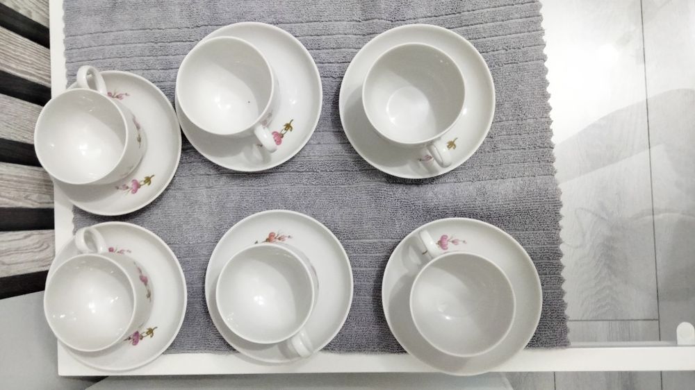 Продам чайные пары. Советской эпохи. "Дулево". Фарфор.