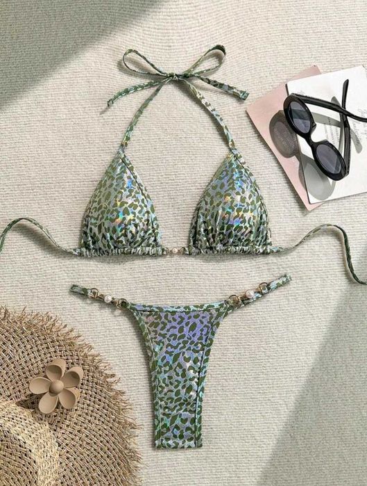 Бикини с леопардов принт