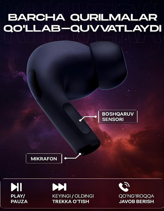 Продаётся беспроводной наушник. Naushnik sotiliyapti