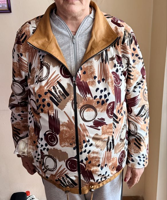 Geaca fergucci 2 fete impermeabila culoare mustar