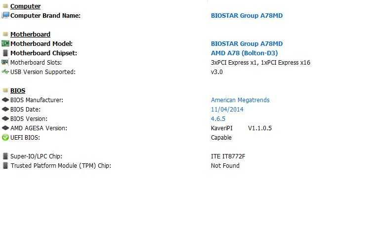 910S.Placa De Baza Biostar A78MD Ver 6.4,2xDDR3,Socket FM2+