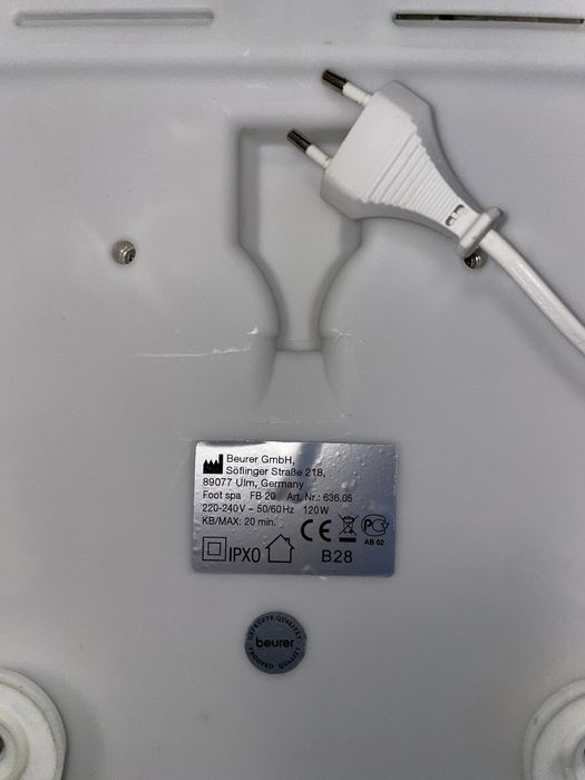 Cădiță pentru masaj - picioare Beurer FB 20