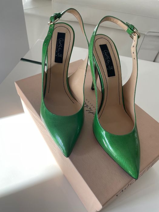 Pantofi Musette verzi lac