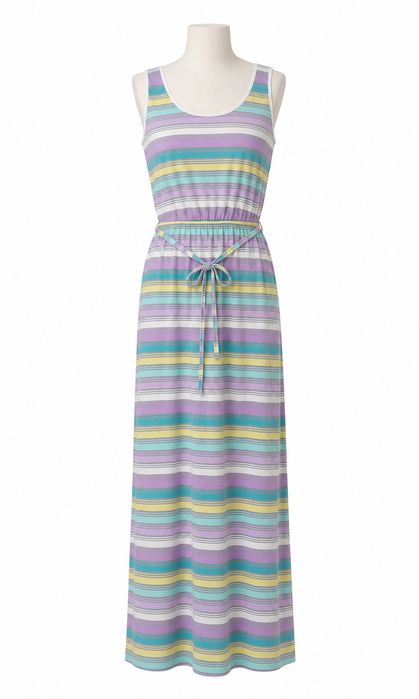 Rochie maxi Esmara cu dungi pastel marimea 40 42