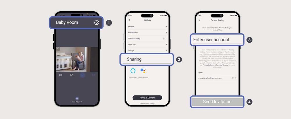 nooie Бебефон камера с аудио и специализирано безплатно приложение