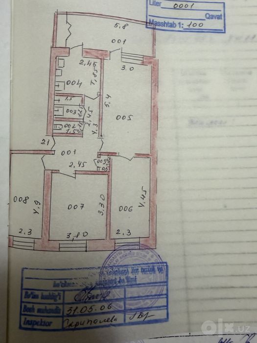 Продажа 4х комн. квартира Ахангаран