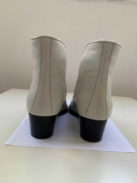 Cizme piele naturala Musette, marime 36, culoare alb