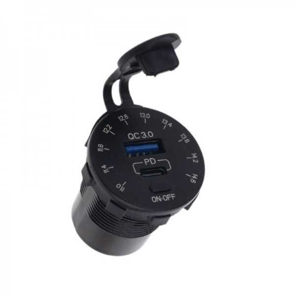 Адаптер за запалка на МПС с волтметър