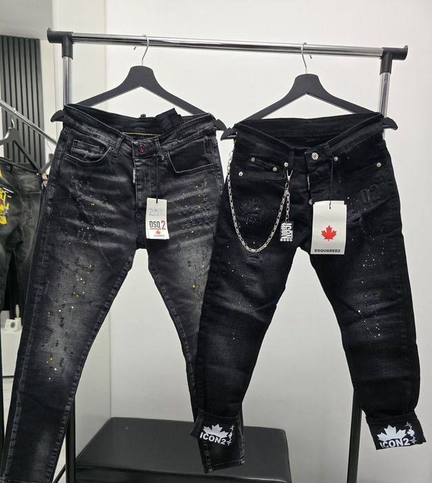 Blugi de barbati Icon dsquared2  negru gri