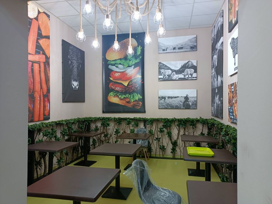 Mese verzalit cu picior si scaune cafenea/bar/fast-food