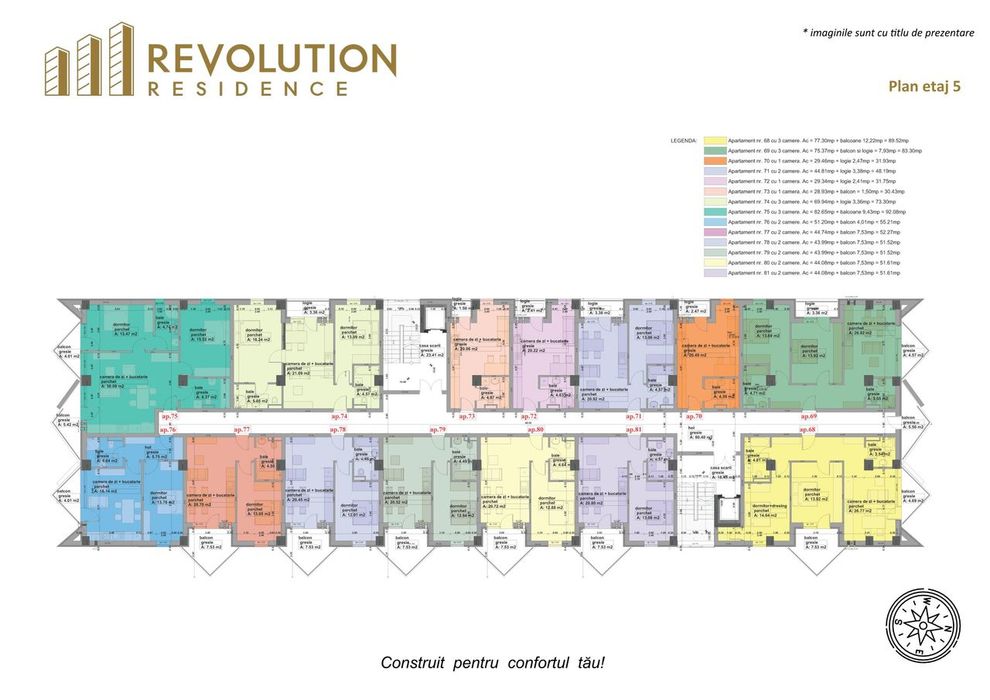 COMISION 0% -Apartamente 3 camere finisate - str.Vasile Alecsandri 72B