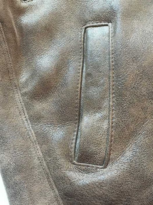 Geaca barbatesca piele blana naturala maro marimea M (48)