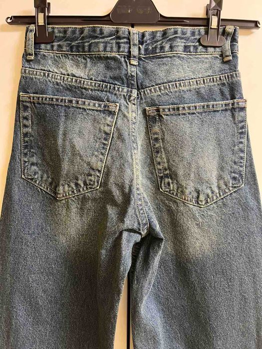 Нови дамски сини дънки Mom Fit с висока талия и прав крачол