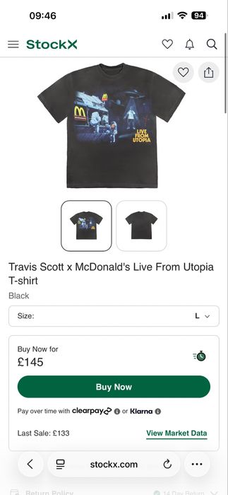 Travis Scott & Mc Donalds тениска