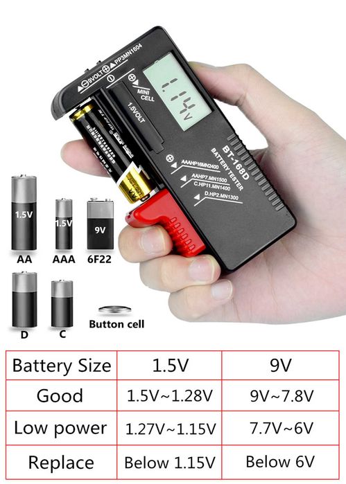 Tester Digital Universal volaj baterii.  Sii care este buna, Nou!