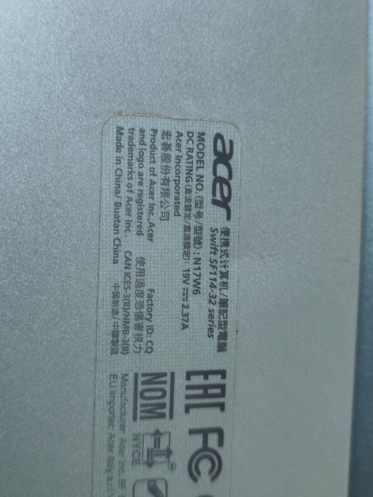 Carcasa Completa + Tastatura - Acer Swift 1 SF114-32 N17W6