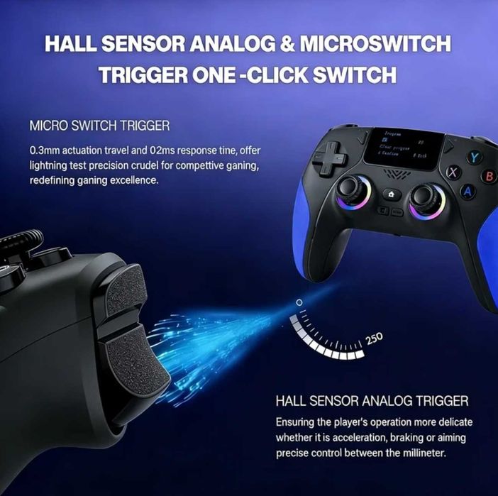 Controller wireless CM-620 – Hall Effect – PS4 / Switch / PC / Telefon
