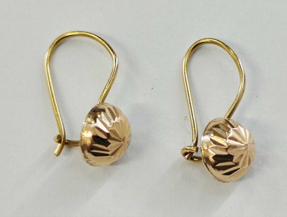(AG35) Cercei aur 14K 1.49GR   B35653 - Garantie 2 ani !