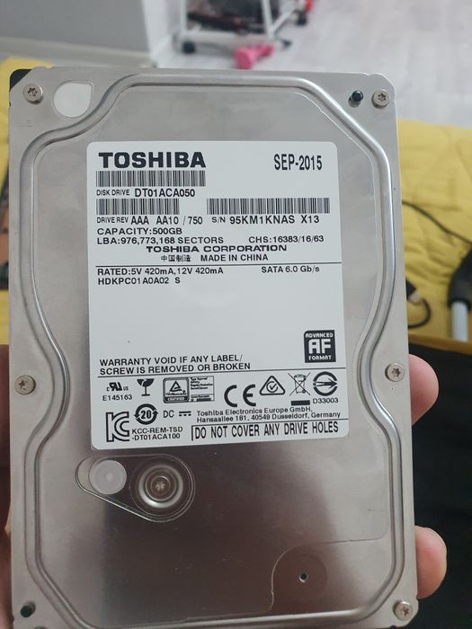 Жёсткий диск для компьютера 500ГБ