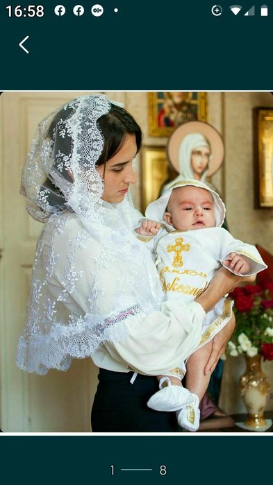 Наряд для крещения ,рубашка,полотенце,платье