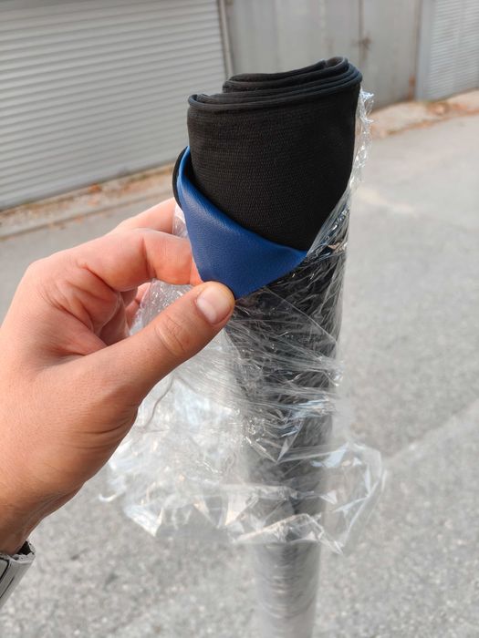 Кожа син цвят за автомобили