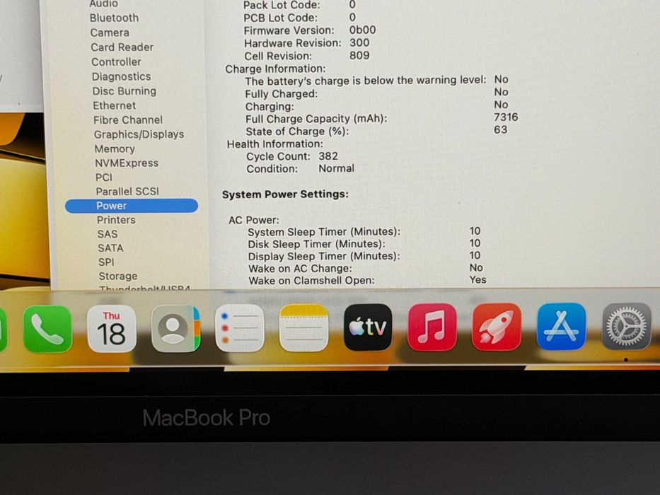MacBook Pro 16 2019`Core i7-9750H/32GB RAM/512GB SSD/AMD Pro 5300M/Като Нов/Батерия 9 часа — миниатюра 9
