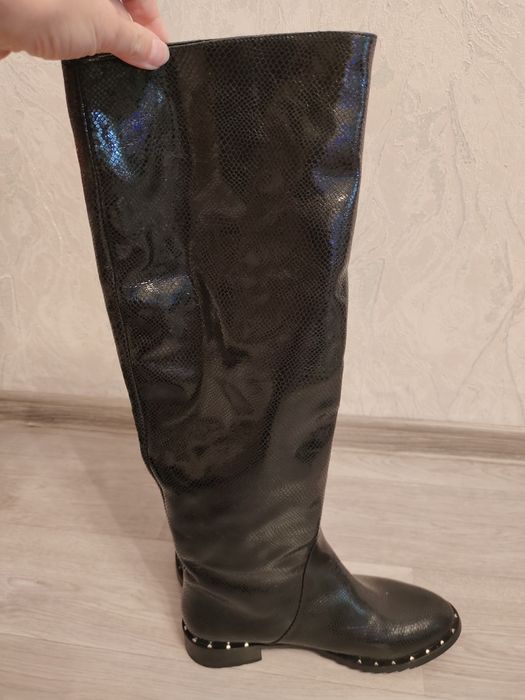 Сапоги осенние кожа