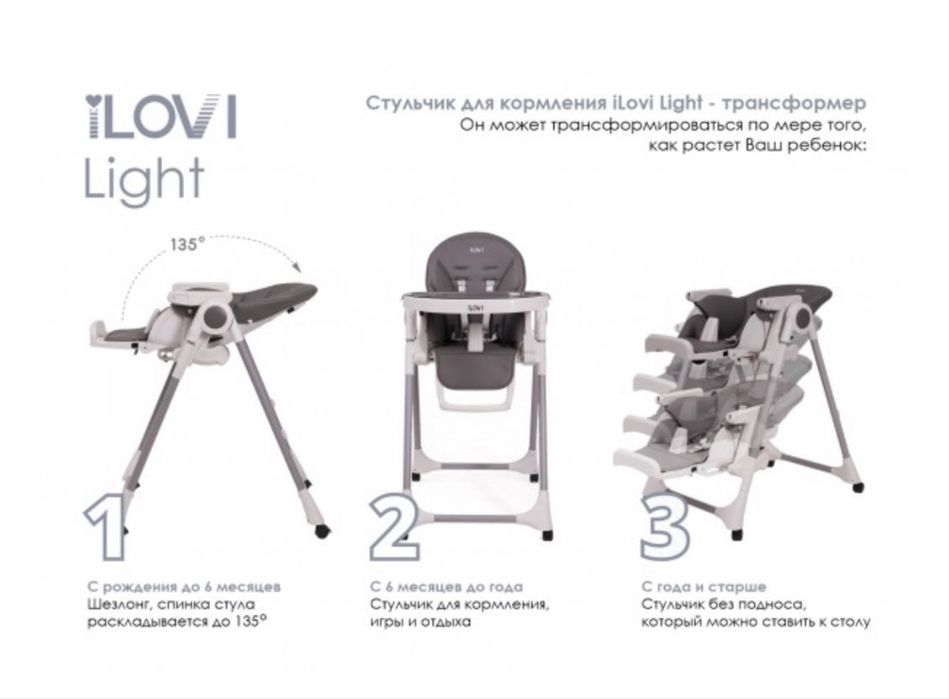 Продам десткое кресло для кормления iLovi